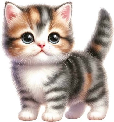 Bunte Baby Kätzchen Katze Wandkunst Schlafzimmer Fenster Vinyl Aufkleber Abziehbild 6 Größen