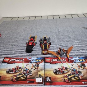 LEGO NINJAGO Ninja Bike Chase & Jay's Elemental Dragon Set Masters of Spinjitzu