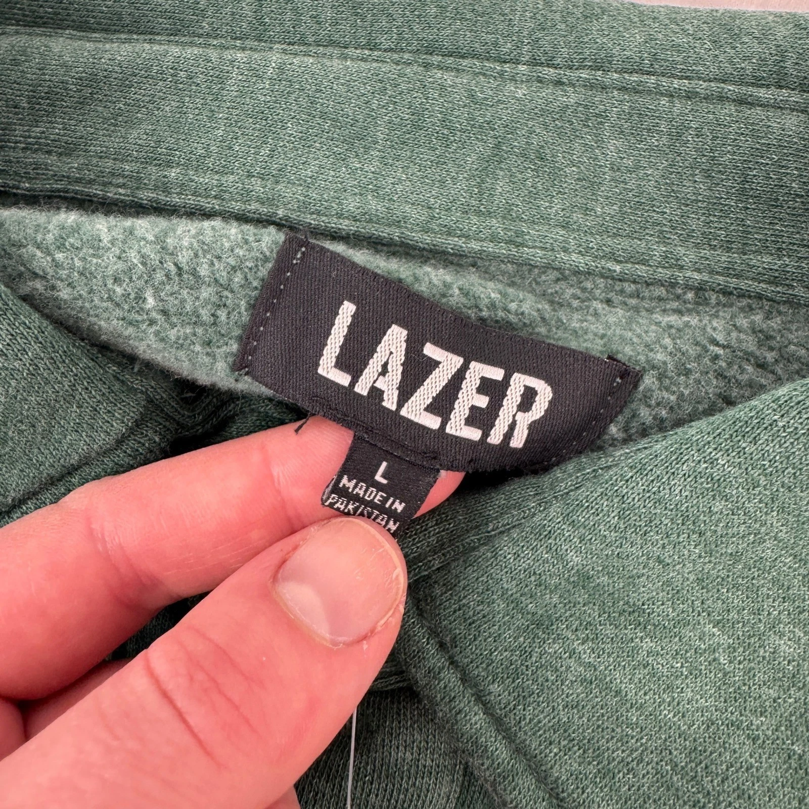Lazer Mens Deep Emerald Green Fleece Shacket Button Front ML71219 New L image 5