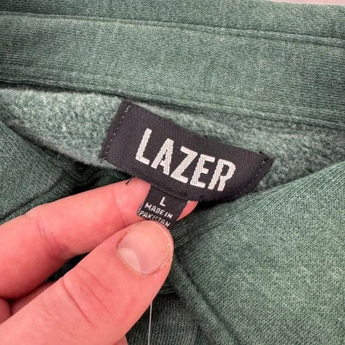 Lazer Mens Deep Emerald Green Fleece Shacket Button Front ML71219 New L image 5