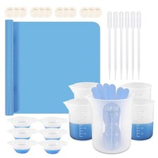 Silicone Measuring Cups for Resin -250ml 100ml with Stir Sticks - Epoxy Mixin