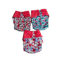 Reusable Cloth Diaper Covers Snap Pocket One Size Adjustable Lot of 3