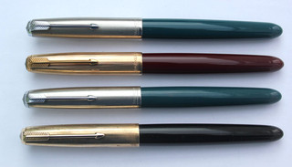 4 Parker 51's Fountain Pens As Found
