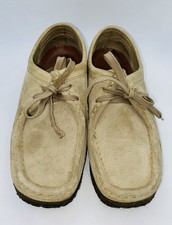 Clarks Wallabee Shoes Womens 8m Tan Suede Lace Up Mocassins