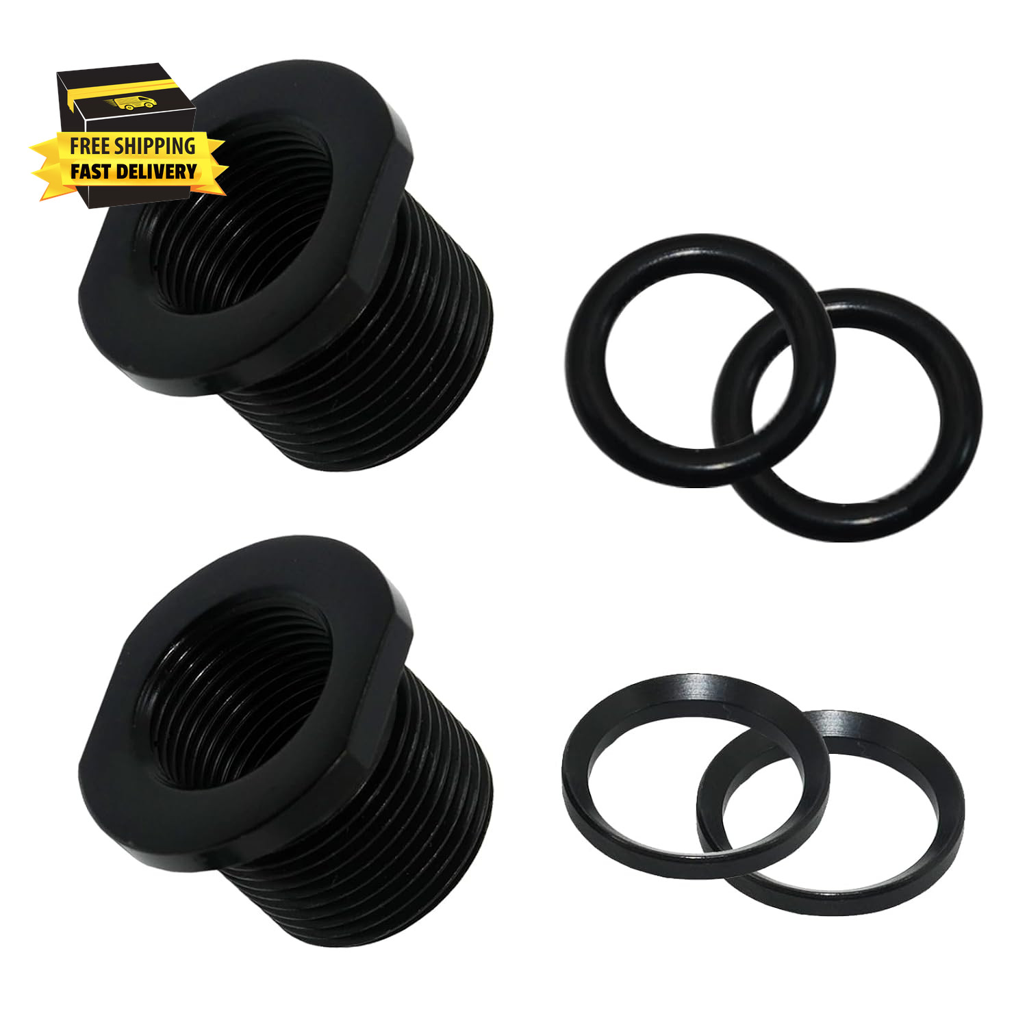 2 Pcs 1/2 X 28 to 5/8 X 24 Thread Adapters with Washers Replacement ⭐️⭐️⭐️⭐️⭐️