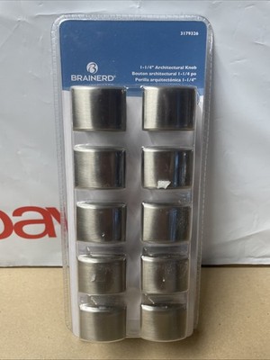 Brainerd Architectural 1 1/4  Satin Nickel Rectangular Cabinet Knob 10-Pack O48