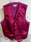 Men's Formal Vests- Fuchsia, Orange, Purple, Green & Silver - lot of 5 — photo 2