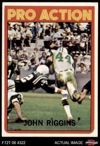 1972 Topps #126 John Riggins Pro Action Jets HOF Kansas 4 - VG/EX