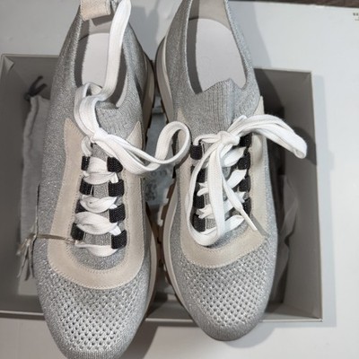 Brunello Cucinelli Women s Size 40 Slip On Stretch Sneaker With Suede Trim
