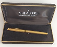 Penna Stilografica SHEAFFER Placcato Oro 23 Kt Pennino Oro massiccio 750 18 Kt