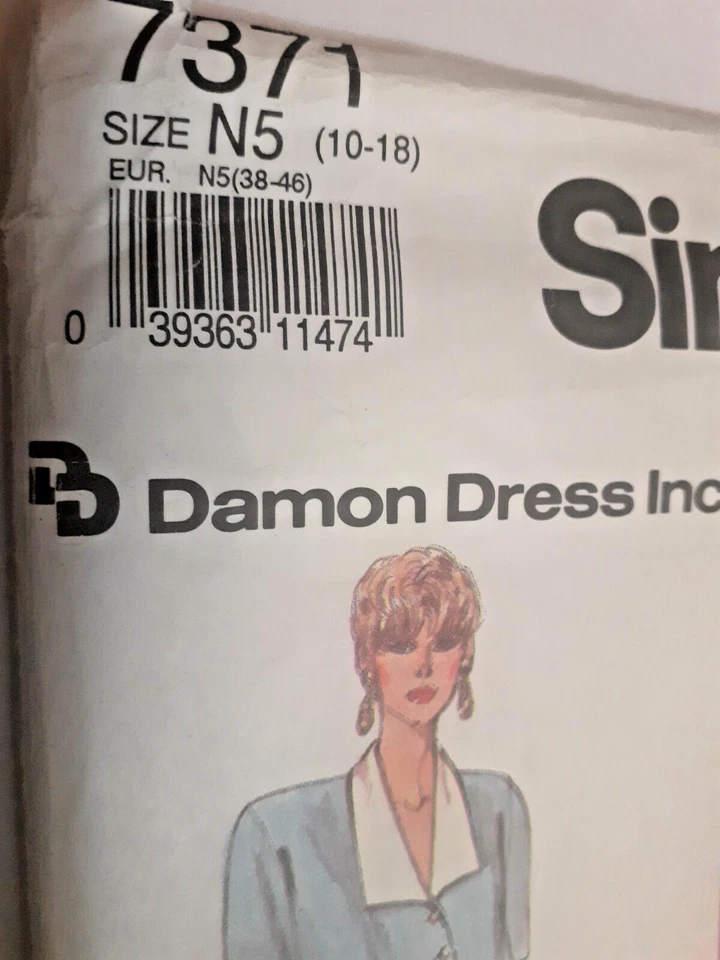Simplicity 7371 Dress Two Piece Top Skirt Sewing Pattern Ladies 10 12 14 16 18 - Image 3 of 4