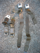 Nice 1966 Gto Gold Bronze Front Seat Belt Set Retractors Hamill Model 106 108