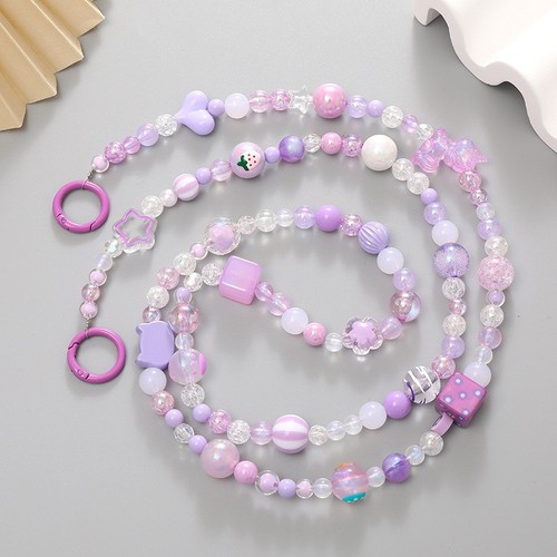 Anti-lost Mobile Phone Lanyard Beaded Pearl Strap Shoulder Strap Women - Photo 13 sur 18