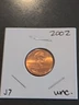 2002 P Gem Bu Full Red Lincoln Memorial Penny Cent In A 2x2 Holder