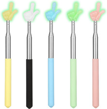 5 PCS Pointer Stick for Classroom Glow in the Dark , Extendable Teacher Pointer