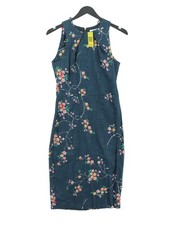 Closet Bodycon Midi Dress UK10 in Blue