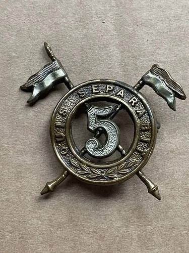 WW1 British Army 5th (Royal Irish ) Lancers Cap Badge 40mm