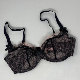 Agent Provocateur Ariel Black Pink Lace Bra 34D New