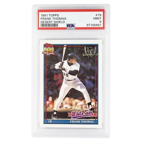 1991 TOPPS DESERT SHIELD #79 FRANK THOMAS WHITE SOX HOF PSA 9 MINT