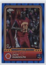 2024 Chrome McDonald's All American Blue RayWave Refractor Zach Randolph 1cn6