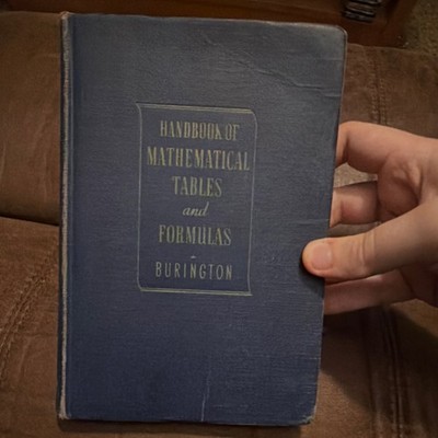 Handbook of Mathematical Tables and Formulas by Burington Hardcover Math