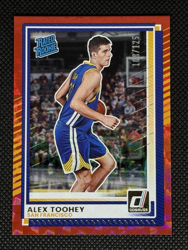 2025-26 Donruss Alex Toohey /125 Hyper #37 Rated Rookie Golden State Warriors