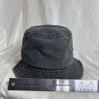 David And Young Bucket Hat Smiley Face Gray Distressed Edge  display picture 3