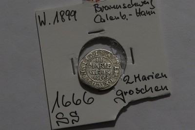     GERMANY BRAUNS-CA-HAN. 2 MARIENGROSCHEN 1666 SILVER B86 WO5