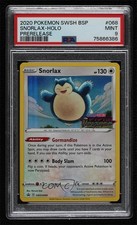 Snorlax (Prerelease) Holo Pokémon Sword & Shield Black Star PSA 9 MINT