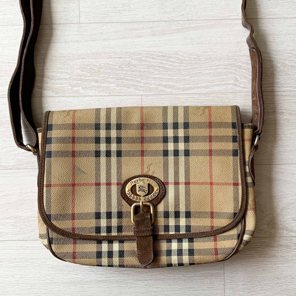 k*n様 【極美品】バーバリー　ハンドバック　オールレザー　ロゴ型押し　ノバチェ BURBERRYS Vintage Nova Check Logo Shoulder Bag | eBay