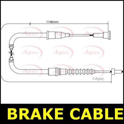Handbrake Cable Parking Rear Right FOR VAUXHALL CORSA C 1.8 00->06 Petrol Apec