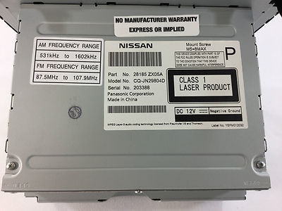 2010 Nissan Altima Bose Radio Stereo MP3 CD Player OEM 28185