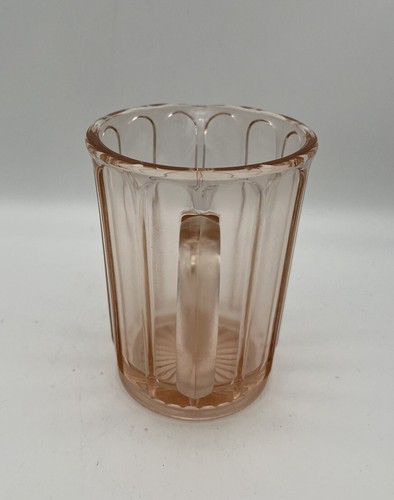 Vintage Pink Depression Glass Hocking Colonial “Knife and Fork” Creamer 8oz USA - Picture 7 of 10