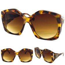 OVERSIZED EXAGGERATED Vintage Retro Style SUN GLASSES Large Huge Leopard Frame