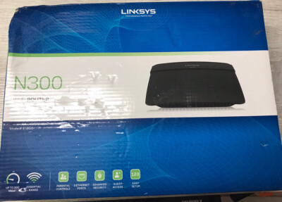  Linksys E1200 N300 Wireless Router - Black WiFi Destroyed Box 
