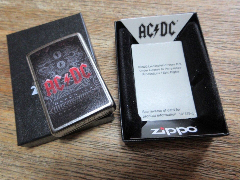 Zippo ACDC Black Ice AC/DC Kult Band Rock Music Feuerzeug Lighter OVP ...