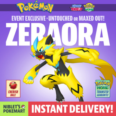 ZERAORA - Exclusive GameStop 2018 Rare Mythical for Pokemon Sword Shield Home!
