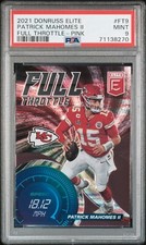 2021 DONRUSS ELITE PATRICK MAHOMES FULL THROTTLE PINK SP CHIEFS #FT9 PSA 9 POP 2