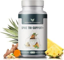 Spike Tri-Support+ with Nattokinase, Bromelain, and Turmeric - Includes Dandelio