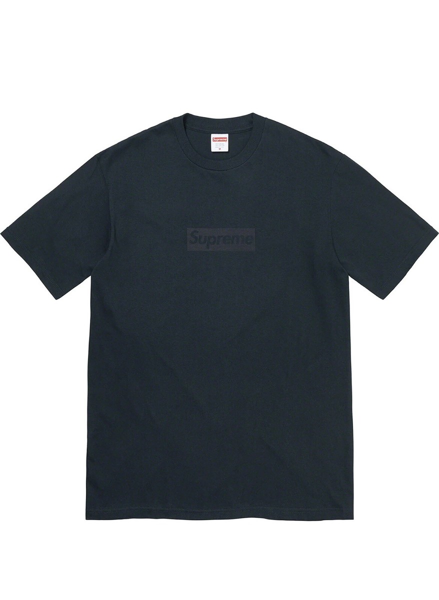 SS23 Supreme Tonal Box logo Navy Tee Size XL T-shirt Xlarge