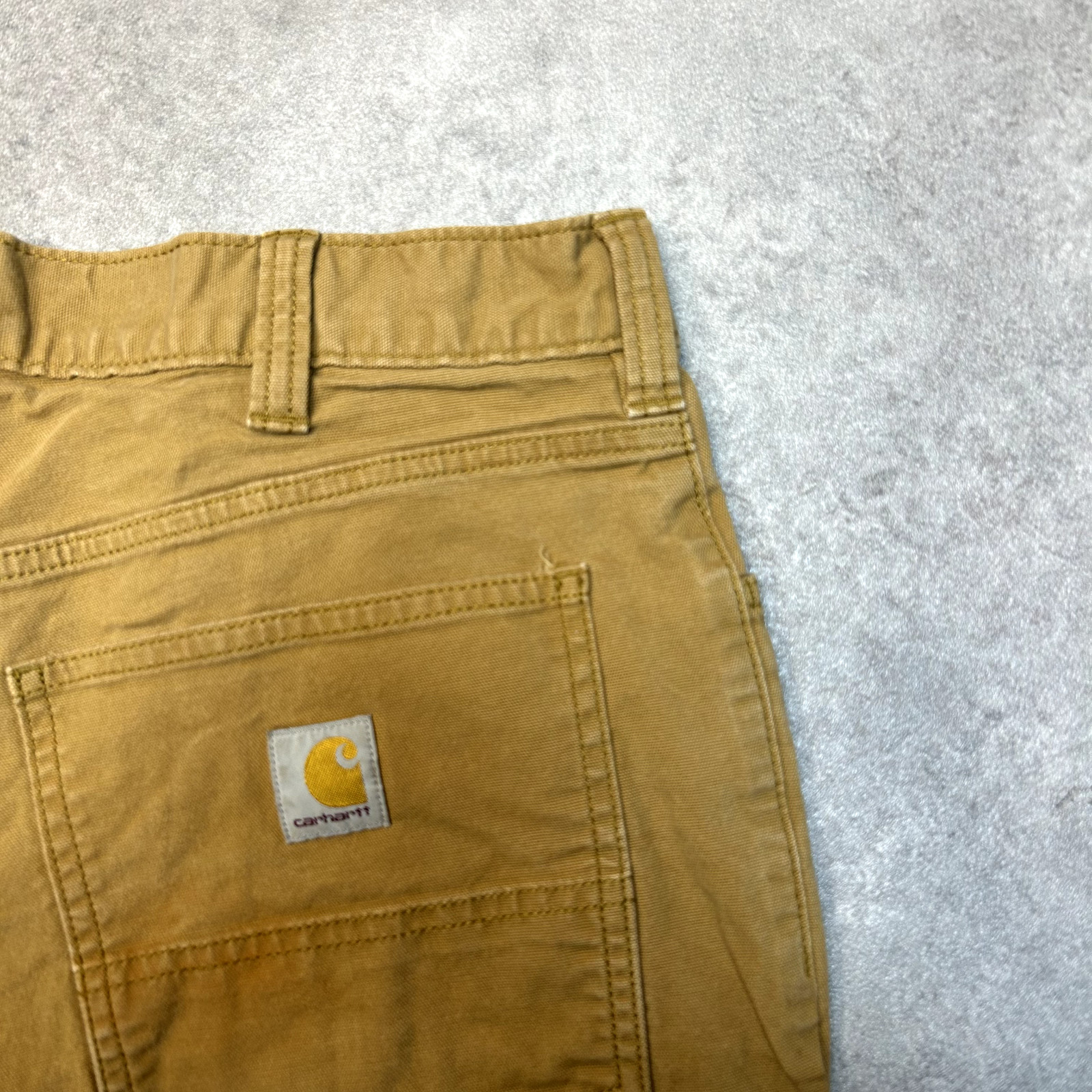 Carhartt Carpenter Trousers Mens 30" Straight Fit Workwear Denim Pants, Beige image 7
