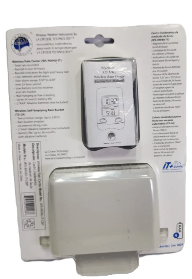 La Crosse Technology Wireless Rain Measurement Center Self-Emptying Rain Bucket - Image 2 of 4