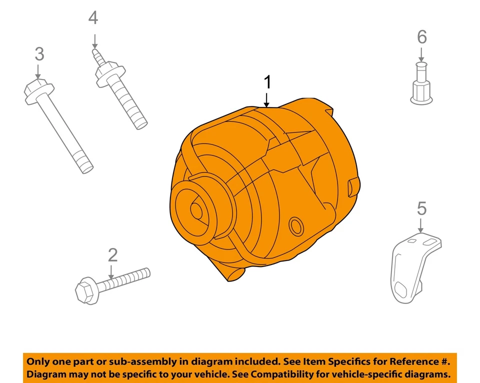 Alternador usado compatible con: Chevrolet Impala 2011 3,5 grado A Foto 3 de 4