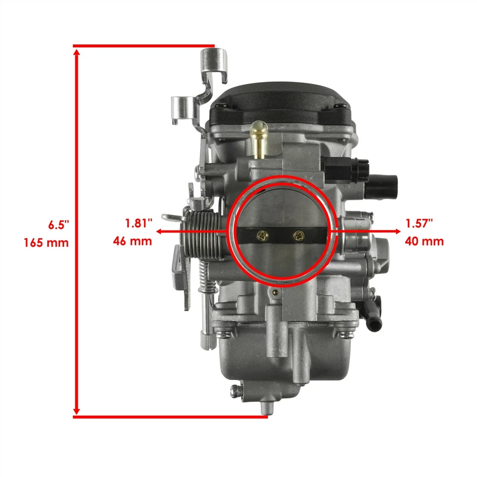 Карбюратор Caltric 40 мм для Kawasaki KLR650 1987-2007 15001-1327 - Изображение 3 из 4