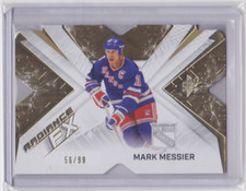 2022-23 UD SPX RADIANCE FX GOLD PARALLEL 56/99 MARK MESSIER #RFX-4 N.Y. RANGERS