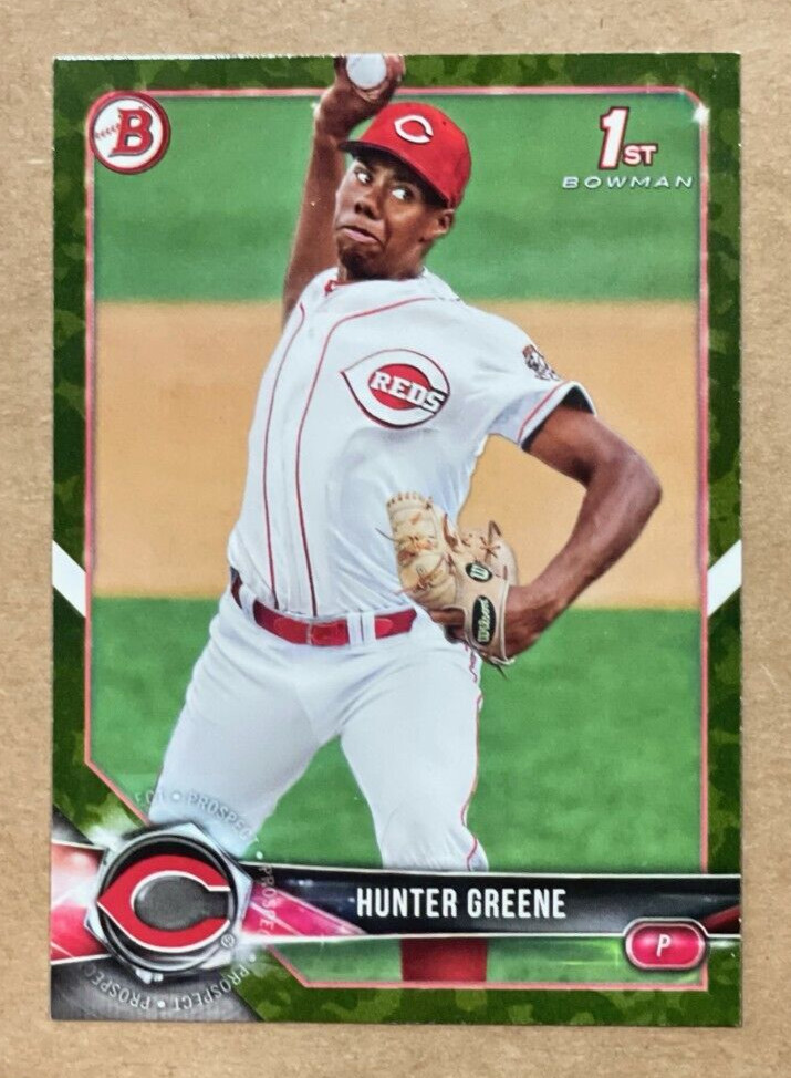 HUNTER GREENE - 2018 Bowman Prospects CAMO #BP48