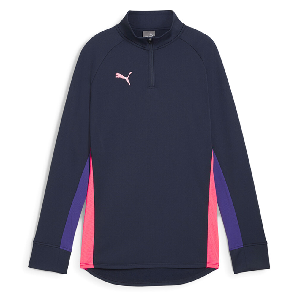 Пуловер с имитацией шеи и длинным рукавом на молнии Puma Individualblaze Женский синий Casu