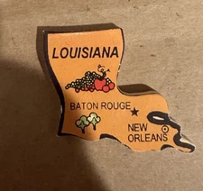 Louisiana REPLACEMENT STATE Small World Toys Wooden U.S.A. Map 1994 Puzzle