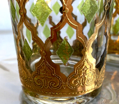 Vintage Culver Valencia Longdrinkglas 12 oz Mid Century signiert 22K Goldrand - Bild 4 von 8