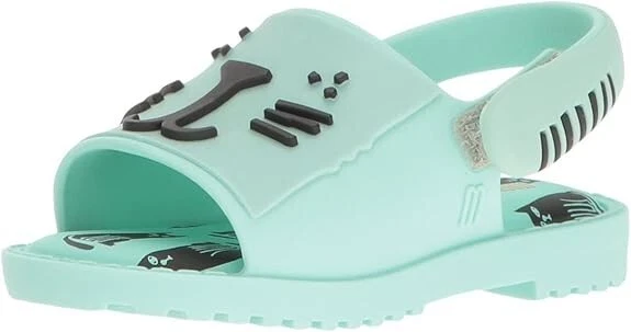 Mini Melissa Toddler Mini Mia+Fabula Sandal Flat Mint Shiny New with Box - Image 4 of 4